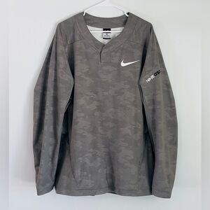 Nike Baseball Men's Camouflage Gray Windbreaker Pullover Rare